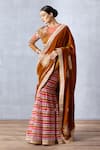 Torani_Yellow Silk Velvet And Embroidery Digital Aftaabi Darshini Blouse _Online_at_Aza_Fashions