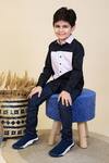 Buy Little Boys Closet Black Cotton Color-block Shirt at Aza Fashions Buy_Little Boys Closet_Black Cotton Color-block Shirt_at_Aza_Fashions