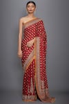 Buy_RI.Ritu Kumar_Embroidered Silk Satin Saree_at_Aza_Fashions