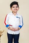 Buy Little Boys Closet White Cotton Embroidery Shirt at Aza Fashions Buy_Little Boys Closet_White Cotton Embroidery Shirt_at_Aza_Fashions
