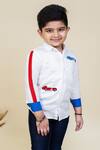 Shop Little Boys Closet White Cotton Embroidery Shirt at Aza Fashions Shop_Little Boys Closet_White Cotton Embroidery Shirt_at_Aza_Fashions