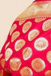 Shop_Nazaakat By Samara Singh_Red Banarasi Silk Dupatta_Online_at_Aza_Fashions