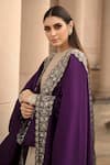 JAYANTI REDDY_Beige Silk Embroidered Anarkali Set_Online_at_Aza_Fashions