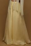 Shriya Som_Yellow Organza Flared Pant _Online_at_Aza_Fashions