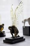 Buy_H2H_Black Polyresin Angel Sculpture With Clear Wings _at_Aza_Fashions