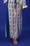 Rimi Nayak_White Modal, Cotton Floral Print Trouser _at_Aza_Fashions