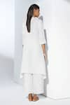 Shop_AMPM_White Isra Linen Tunic And Pant Set_at_Aza_Fashions