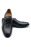 Rapawalk_Black Single Strap Monk Shoes  _Online_at_Aza_Fashions