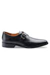 Rapawalk_Black Single Strap Monk Shoes  _at_Aza_Fashions