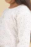 Banana Bee_White Cotton Kurta And Dhoti Pant Set For Girls_at_Aza_Fashions