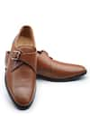 Rapawalk_Brown Single Strap Monk Shoes  _Online_at_Aza_Fashions