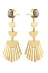 Mine Of Design_Stone Tiered Danglers_Online_at_Aza_Fashions