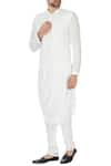 Buy_Lalit Jalan_White Rayon Solid Kurta Set  _at_Aza_Fashions