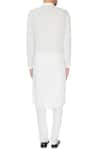 Shop_Lalit Jalan_White Rayon Solid Kurta Set  _at_Aza_Fashions