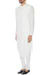 Buy_Lalit Jalan_White Rayon Solid Kurta Set  _Online_at_Aza_Fashions