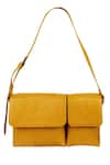 Buy_The House of Ganges_Yellow Stormi Vegan Leather Sling _at_Aza_Fashions