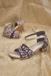 Buy_Around Always_Purple Embroidery Zari Work Block Heels _at_Aza_Fashions