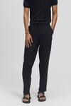 Terra Luna_Black 100% Organic Handloom Oxford Cotton Larvotto Pleated Pant _Online_at_Aza_Fashions