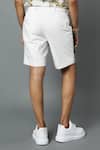 House Of Three_White Cotton Linen Jewel Dravida Print Shorts _Online_at_Aza_Fashions