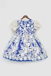 Buy_Fayon Kids_Blue Net Embroidery Floral Lace Dress _Online_at_Aza_Fashions
