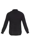 Shop Bloni Black Classic Collared Shirt Online at Aza Fashions Shop_Bloni_Black Classic Collared Shirt_Online_at_Aza_Fashions