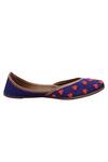 Buy_5Elements_Blue Heart-motif-bead-embroidered-juttis_Online_at_Aza_Fashions