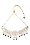 Buy_Just Shradhas_Gold Plated Handcrafted Pearl Choker Necklace _at_Aza_Fashions