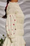 Interpret_White Cotton Voile Embroidered Dress_Online_at_Aza_Fashions