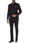 Buy_Qbik_Black Bandhgala Jacket With Trouser Pant_at_Aza_Fashions