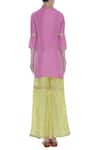Shop_Kunwarani Ritu_Yellow Cotton Silk Gota Patti Embroidered Band Kurta Sharara Set  _at_Aza_Fashions