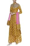 Buy_Rina Dhaka_Yellow Gota Patti Embroidered Kurta Sharara Set_at_Aza_Fashions