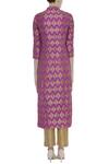Shop Vishwa By Pinki Sinha Purple Brocade Silk Tunic With Front Slit at Aza Fashions Shop_Vishwa By Pinki Sinha_Purple Brocade Silk Tunic With Front Slit_at_Aza_Fashions