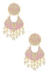 Buy_Moh-Maya by Disha Khatri_Gold Plated Meenakari Danglers_at_Aza_Fashions