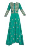 Heena Kochhar_Blue Floral Embroidered Anarkali Palazzo Set_Online_at_Aza_Fashions