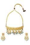 Buy Moh-Maya By Disha Khatri Gold Plated Pearls, Beads Geometric Kundan Choker Set at Aza Fashions Buy_Moh-Maya By Disha Khatri_Gold Plated Pearls, Beads Geometric Kundan Choker Set _at_Aza_Fashions