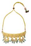 Moh-Maya By Disha Khatri Gold Plated Pearls, Beads Geometric Kundan Choker Set Online at Aza Fashions Moh-Maya By Disha Khatri_Gold Plated Pearls, Beads Geometric Kundan Choker Set _Online_at_Aza_Fashions