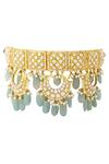 Buy Moh-Maya By Disha Khatri Gold Plated Pearls, Beads Geometric Kundan Choker Set Online at Aza Fashions Buy_Moh-Maya By Disha Khatri_Gold Plated Pearls, Beads Geometric Kundan Choker Set _Online_at_Aza_Fashions