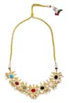 Buy_Moh-Maya By Disha Khatri_Gold Plated Crystals, Pearls, Stones Choker Set _Online_at_Aza_Fashions