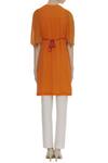 Shop_Arpan Vohra_Orange Lace Embroidered Pleated Tunic _at_Aza_Fashions
