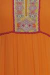 Buy_Arpan Vohra_Orange Lace Embroidered Pleated Tunic _Online_at_Aza_Fashions