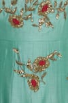 Shop_Joy Mitra_Green Floral Embroidered Anarkali With Palazzos _Online_at_Aza_Fashions