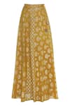 Buy_Joy Mitra_Yellow Front Slit Kurta With Lehenga And Dupatta _Online_at_Aza_Fashions