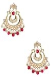 Buy_Posh by Rathore_Gold Plated Kundan Chandbali Earrings_at_Aza_Fashions