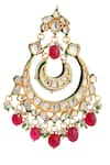 Posh by Rathore_Gold Plated Kundan Chandbali Earrings_Online_at_Aza_Fashions