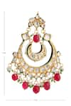 Shop_Posh by Rathore_Gold Plated Kundan Chandbali Earrings_Online_at_Aza_Fashions