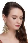 Shop_Posh By Rathore_Gold Plated Kundan Dangler Earrings _at_Aza_Fashions