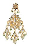 Posh By Rathore_Gold Plated Kundan Dangler Earrings _Online_at_Aza_Fashions