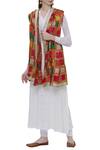 Shop_Samyukta Singhania_Multi Color Cotton Phulkari Dupatta_at_Aza_Fashions