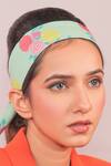 Shop_Hair Drama CO_Multi Color Emily In Paris Rose Print Head Scarf_Online_at_Aza_Fashions