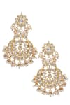 Buy_Just Shradhas_Gold Plated Beads, Stones Kundan Chandbalis _at_Aza_Fashions